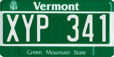 VT license plate XYP341