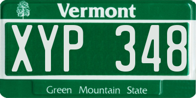 VT license plate XYP348