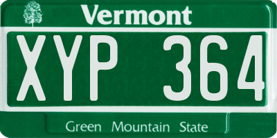 VT license plate XYP364