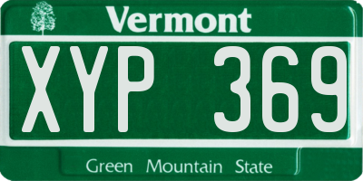 VT license plate XYP369