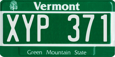 VT license plate XYP371