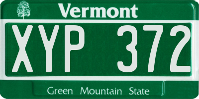 VT license plate XYP372