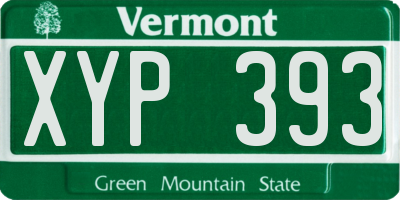 VT license plate XYP393