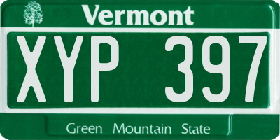 VT license plate XYP397