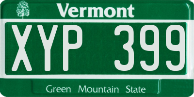 VT license plate XYP399