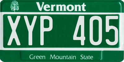 VT license plate XYP405