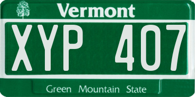 VT license plate XYP407