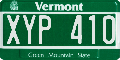 VT license plate XYP410