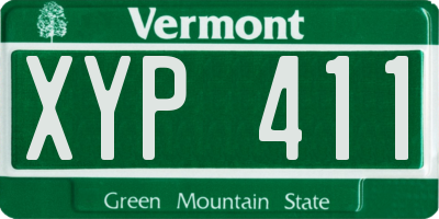 VT license plate XYP411