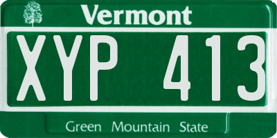 VT license plate XYP413