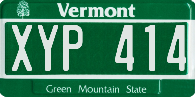 VT license plate XYP414