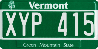 VT license plate XYP415