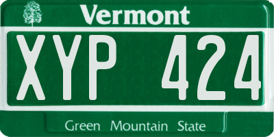 VT license plate XYP424