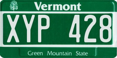 VT license plate XYP428