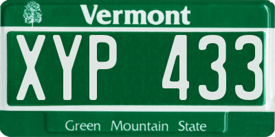 VT license plate XYP433