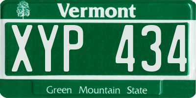 VT license plate XYP434