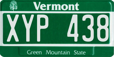 VT license plate XYP438
