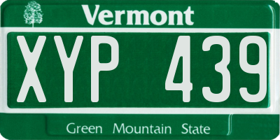 VT license plate XYP439