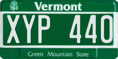 VT license plate XYP440