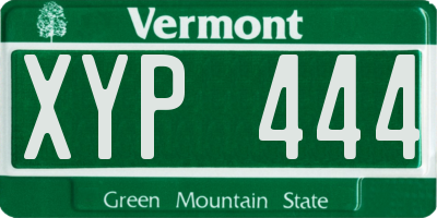 VT license plate XYP444