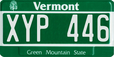 VT license plate XYP446