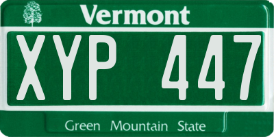 VT license plate XYP447