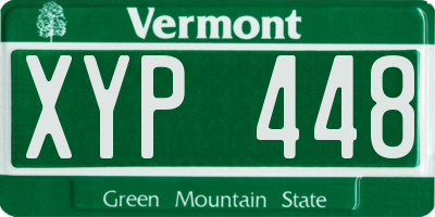 VT license plate XYP448