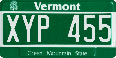 VT license plate XYP455