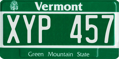 VT license plate XYP457