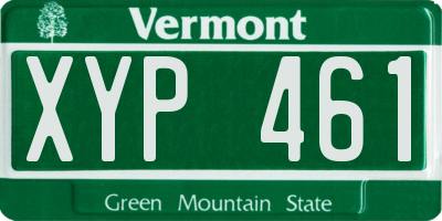 VT license plate XYP461