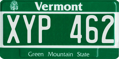 VT license plate XYP462