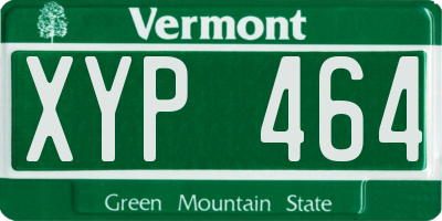 VT license plate XYP464