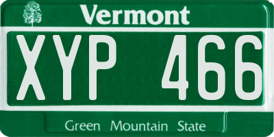 VT license plate XYP466