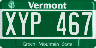 VT license plate XYP467