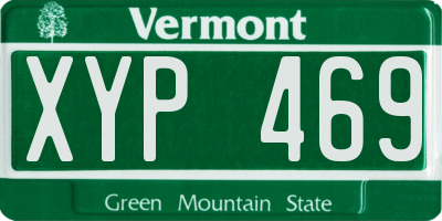 VT license plate XYP469