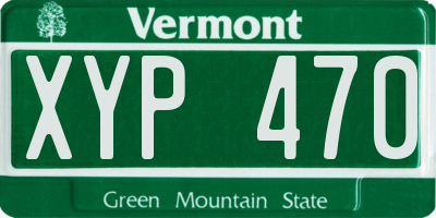 VT license plate XYP470