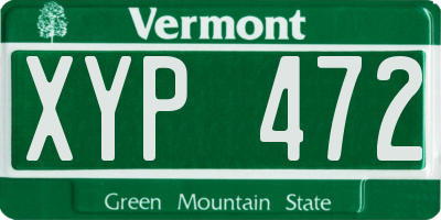 VT license plate XYP472