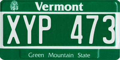 VT license plate XYP473