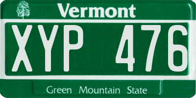 VT license plate XYP476