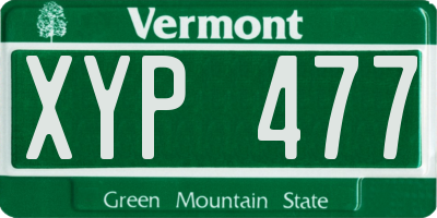 VT license plate XYP477