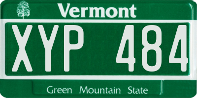 VT license plate XYP484