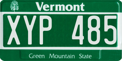 VT license plate XYP485