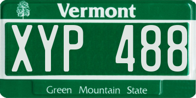 VT license plate XYP488