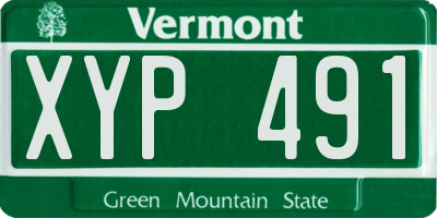 VT license plate XYP491