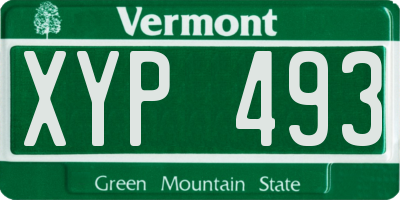VT license plate XYP493