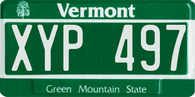 VT license plate XYP497