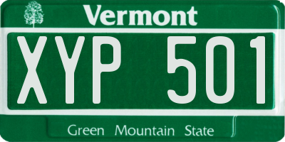 VT license plate XYP501
