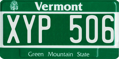VT license plate XYP506