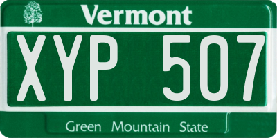VT license plate XYP507