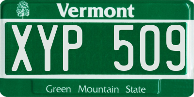 VT license plate XYP509